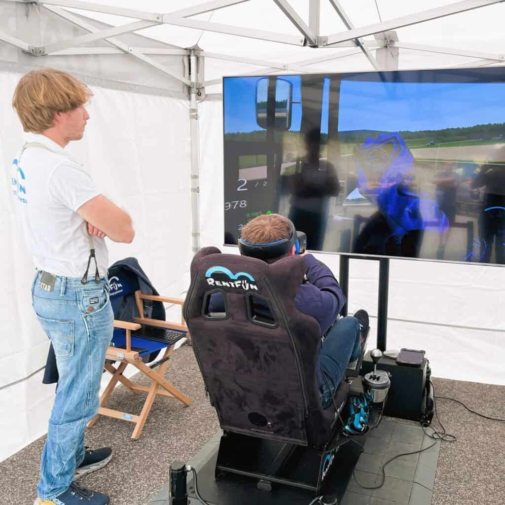 Hire Truck Simulator for conference event with delivery. Racing Trucks Simulator hire in UK London
