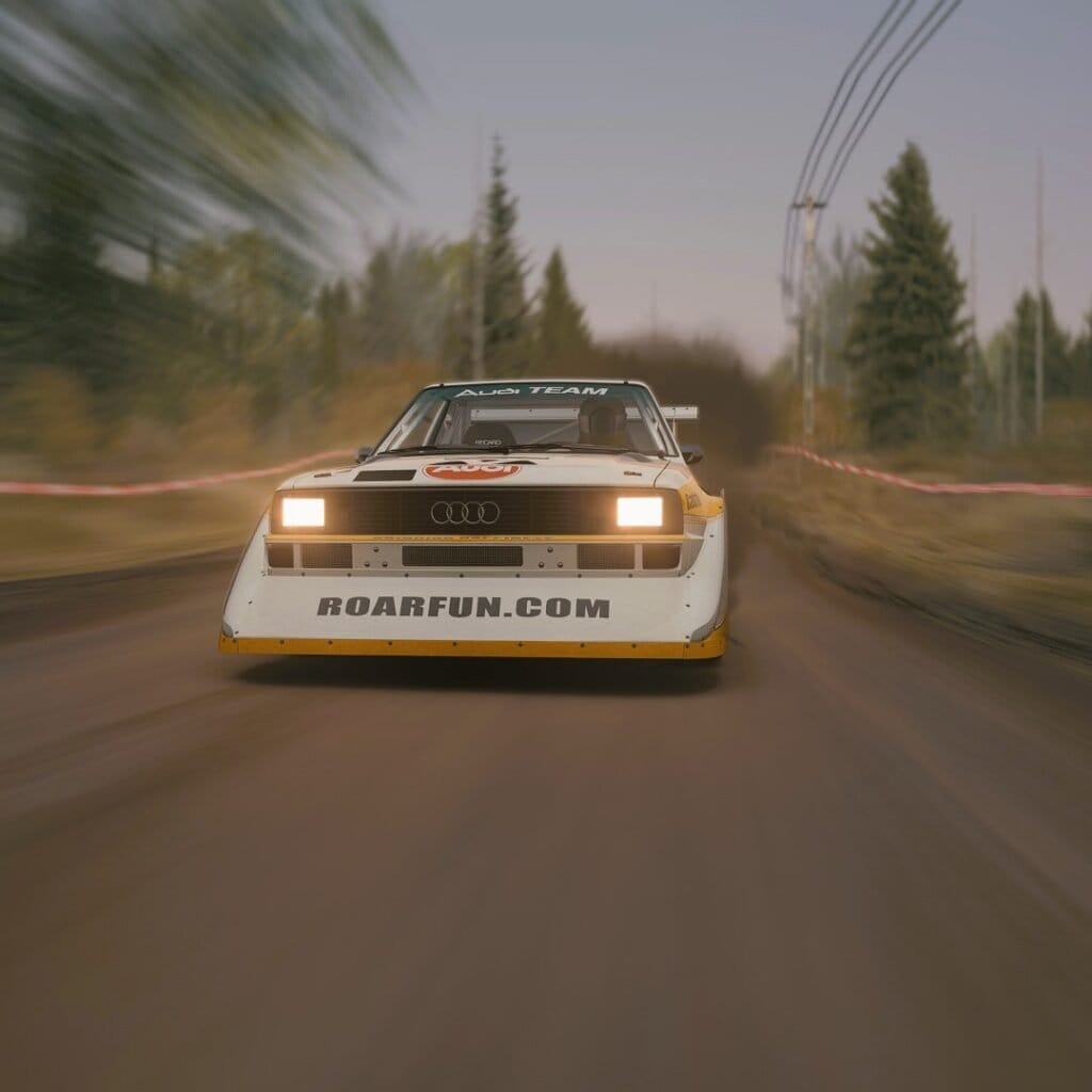 German Rally racing history in the 1980s with RoarFun car simulator