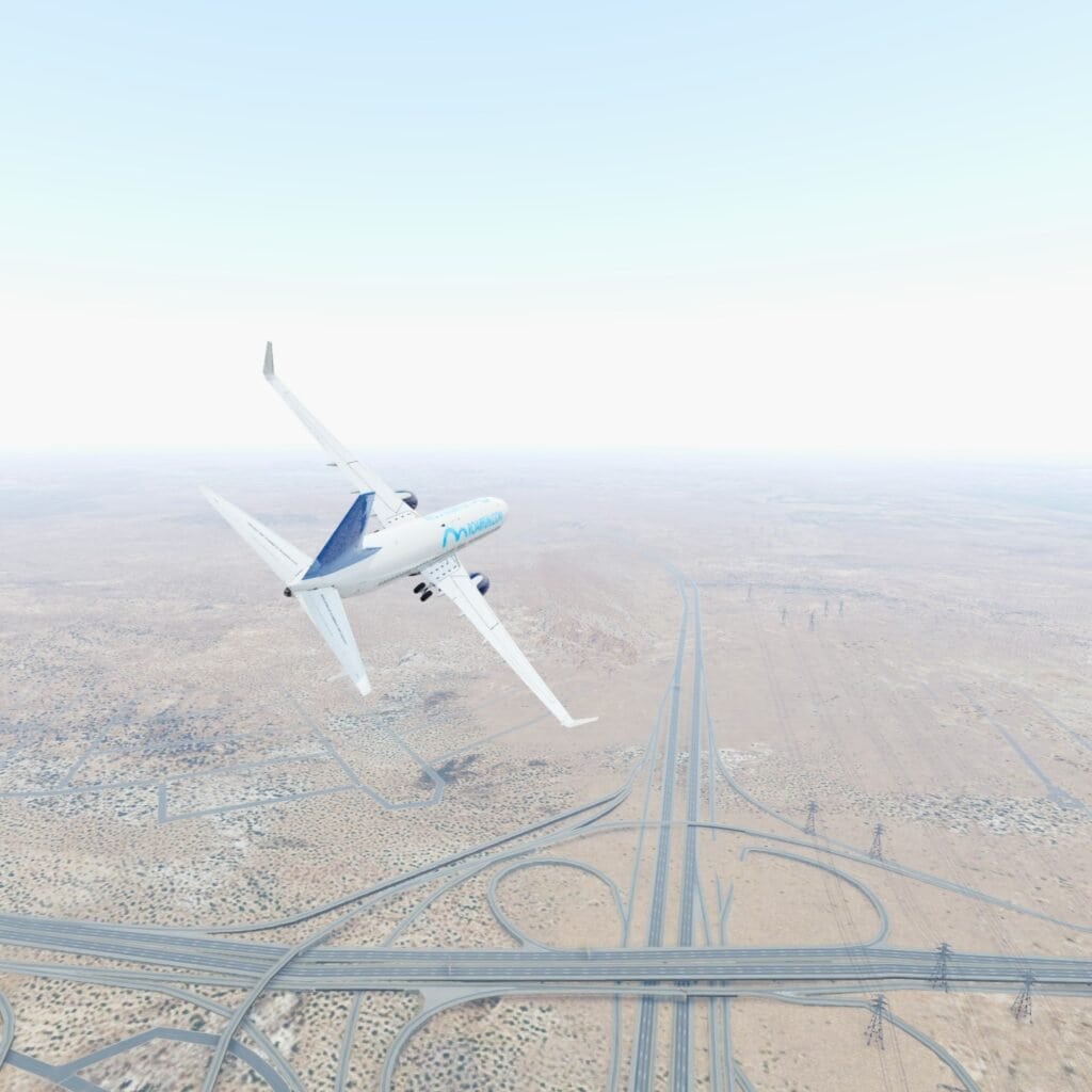 Show an airplane national pride beauty with emotional experiences by RoarFun