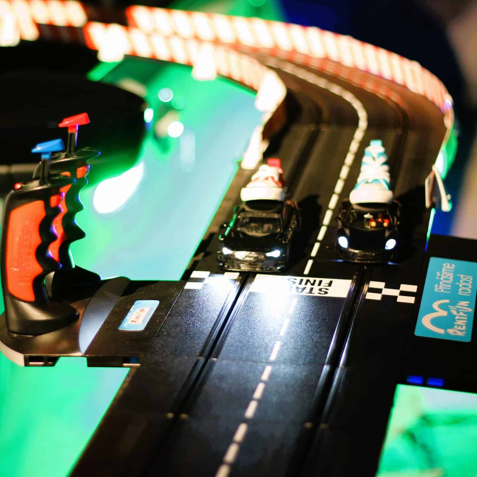 RoarFun Clients Škoda Auto immersive slot cars race track inside the vehicle Škoda at modern promo event