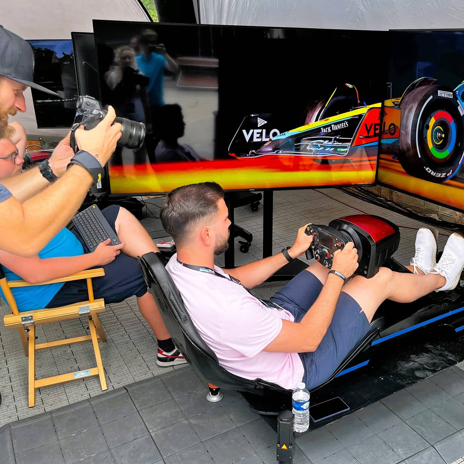 RoarFun McLaren Velo real motion f1 simulator entertainment on Formula 1 live event