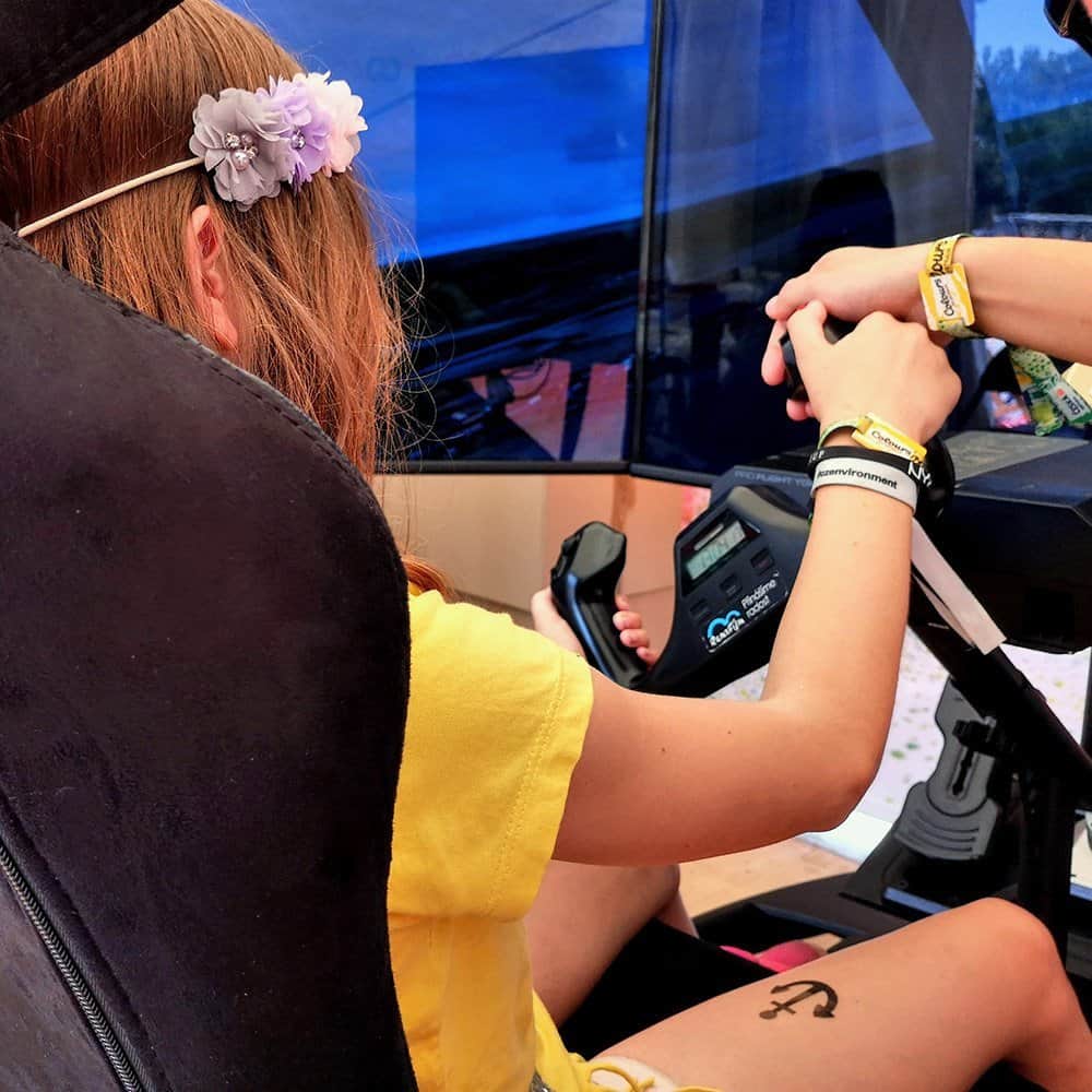 RoarFun Client Ostrava region immersive flying simulator entertainment on Colours of Ostrava Music festival event