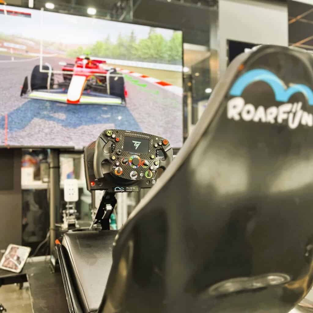 Mobile Formula Simulator with F1 seat and FIA motion system.