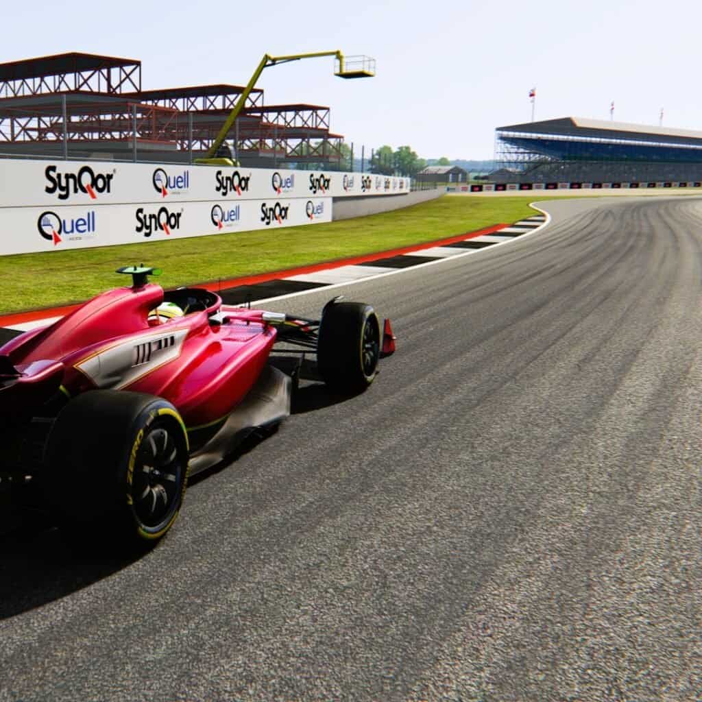 Virtual branding for our client with the iconing Silverstone banners.