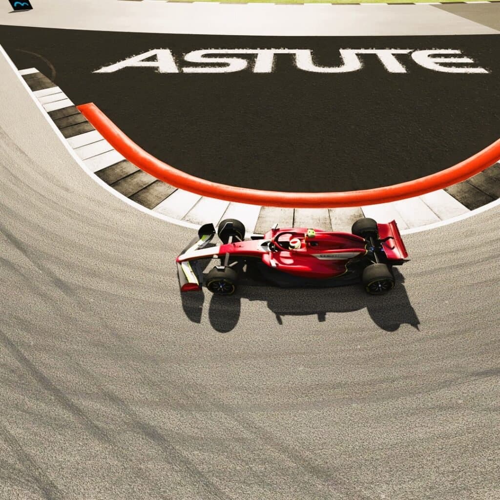 Integrating our clients logo into formula experience on the grass.