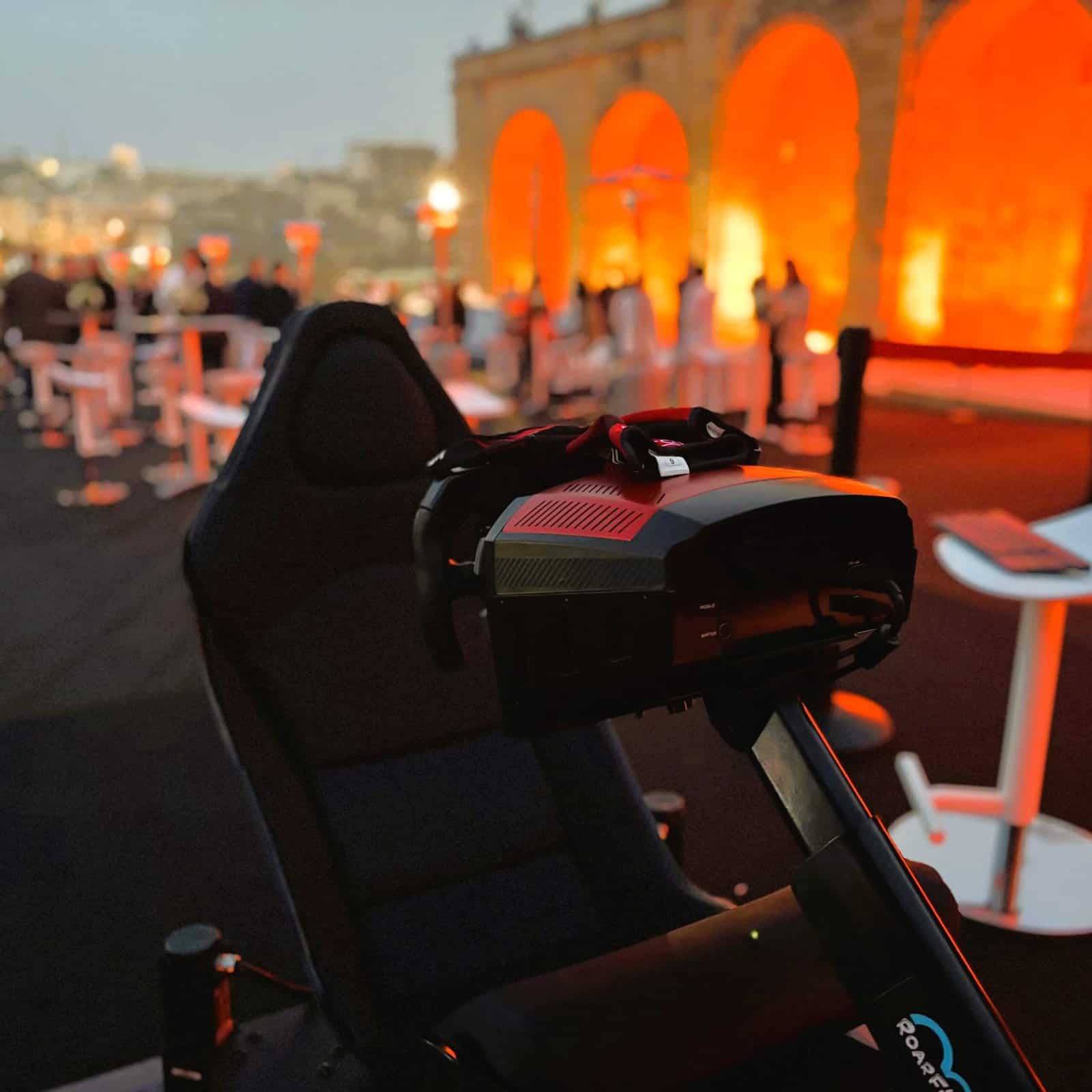 F1 licensed seat with out Formula motion racing simulator rental in Malta.